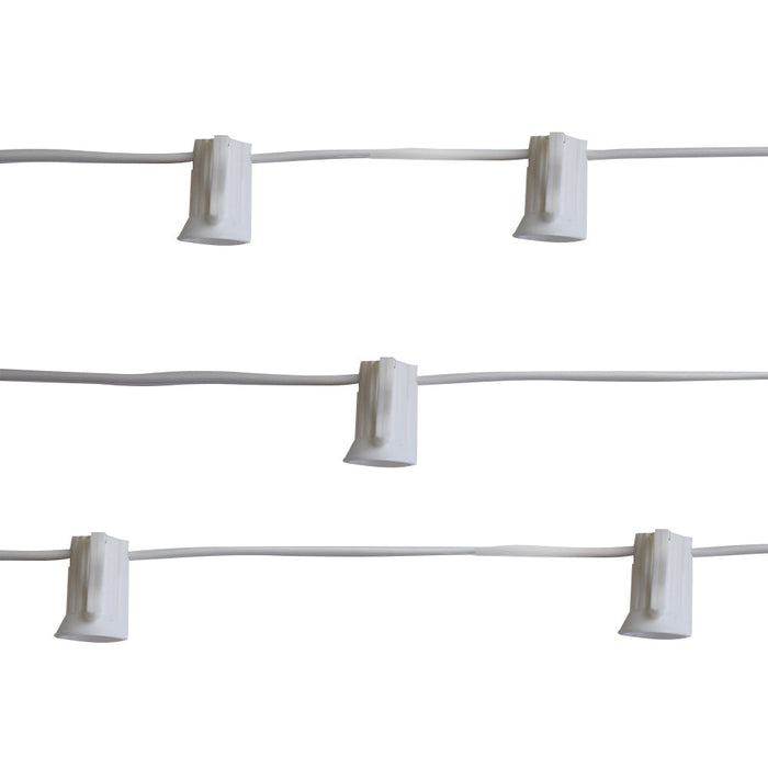 12" Wedding Gold Paper Lantern String Light COMBO Kit (21 FT, EXPANDABLE, White Cord)