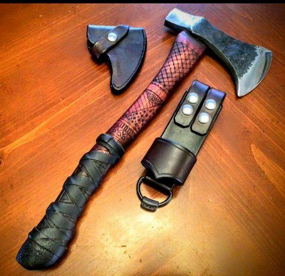 1095 STEEL HAND ENGRAVED TOMAHAWK | 1095 STEEL AXE