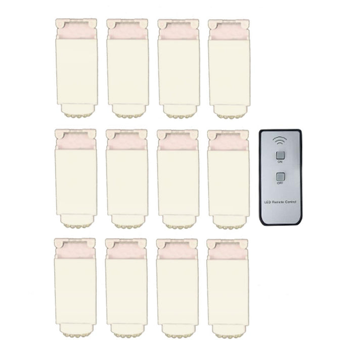 12-Pack + Remote Wireless Remote Controlled Paper Lantern Light Kit, Warm White (Battery Powered)