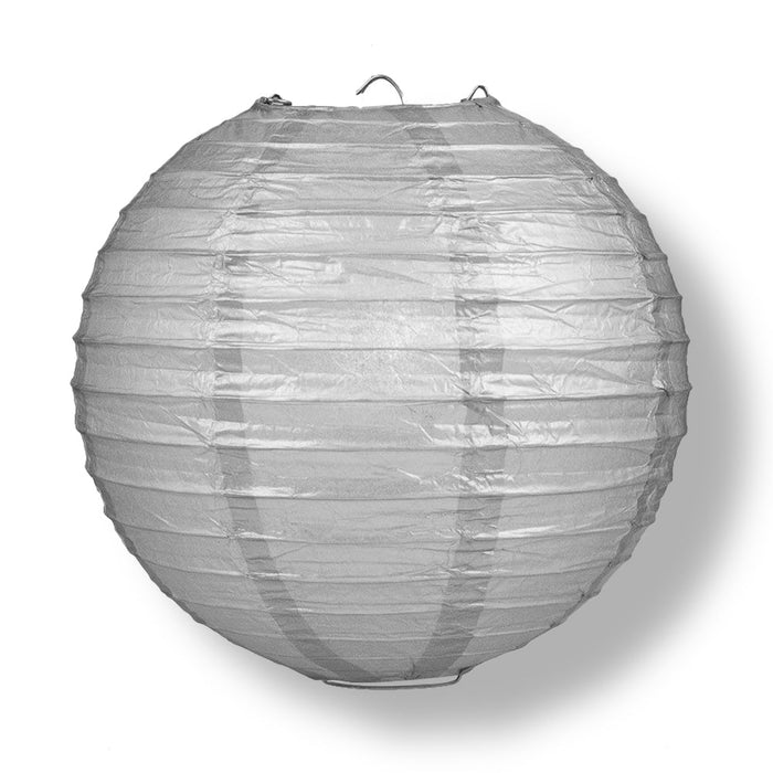 14" Christmas Holiday Combo Paper Lantern String Light COMBO Kit (21 FT, EXPANDABLE, White Cord)