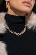 A RICH BITCH LOOK RHINESTONE NECKLACE