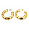Allure Brushed Gold Organic Hoop Earring by Erin Gray