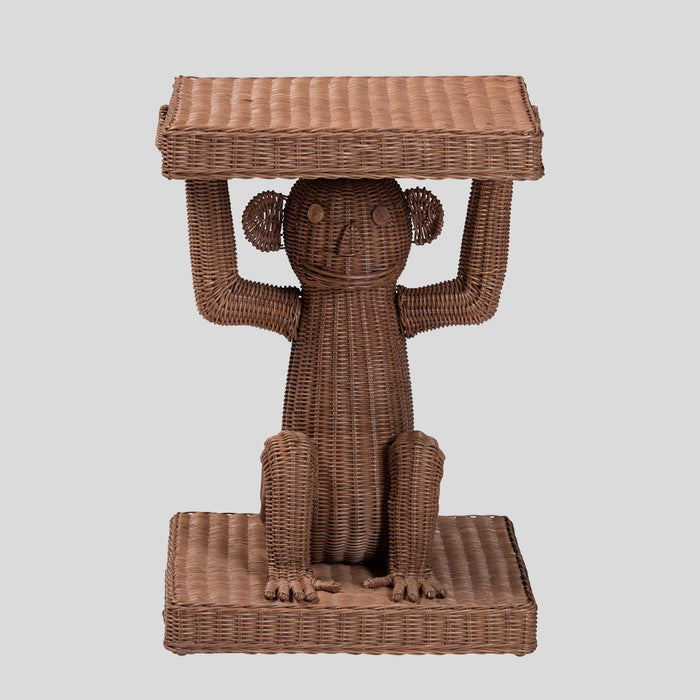 Ambrose Rattan End Table by bali & pari — overall view