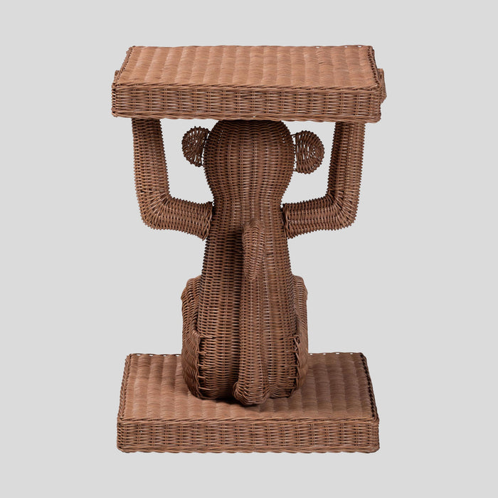 Ambrose Rattan End Table by bali & pari — overall view