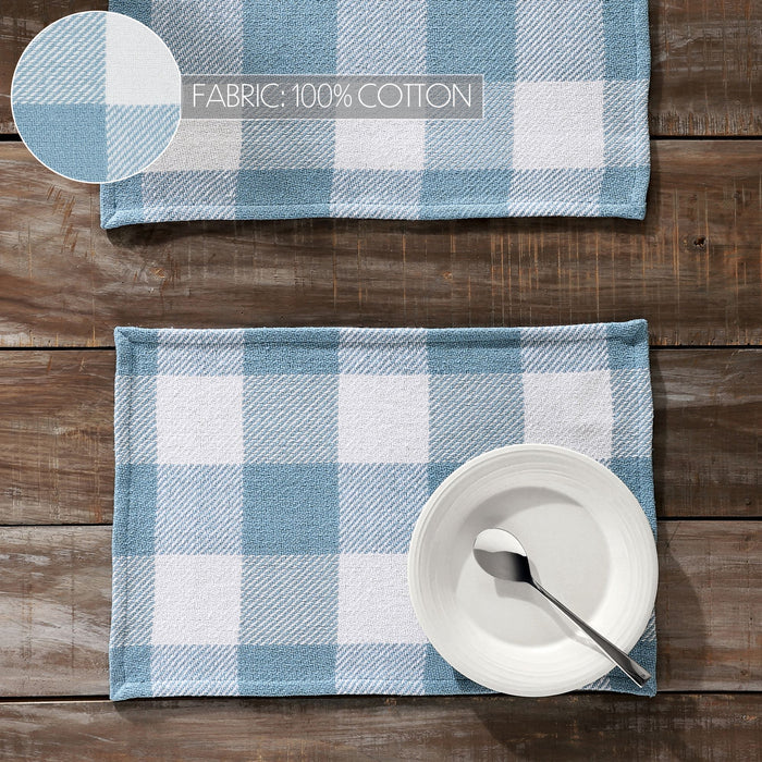 Annie Buffalo Check Blue Placemat Set of 2 13x19