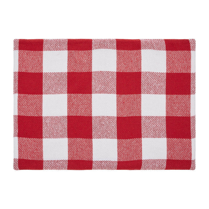 Annie Red Check Placemat Set of 2 13x19