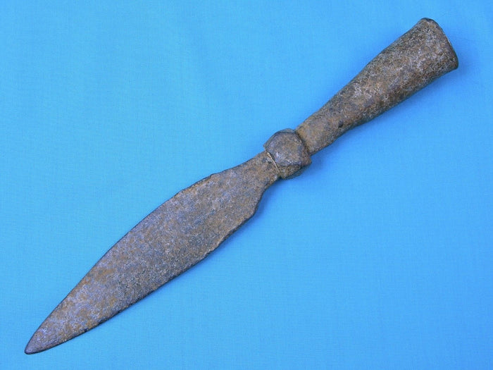 Antique Old China Chinese Spear Head Point Fighting Knife Dagger