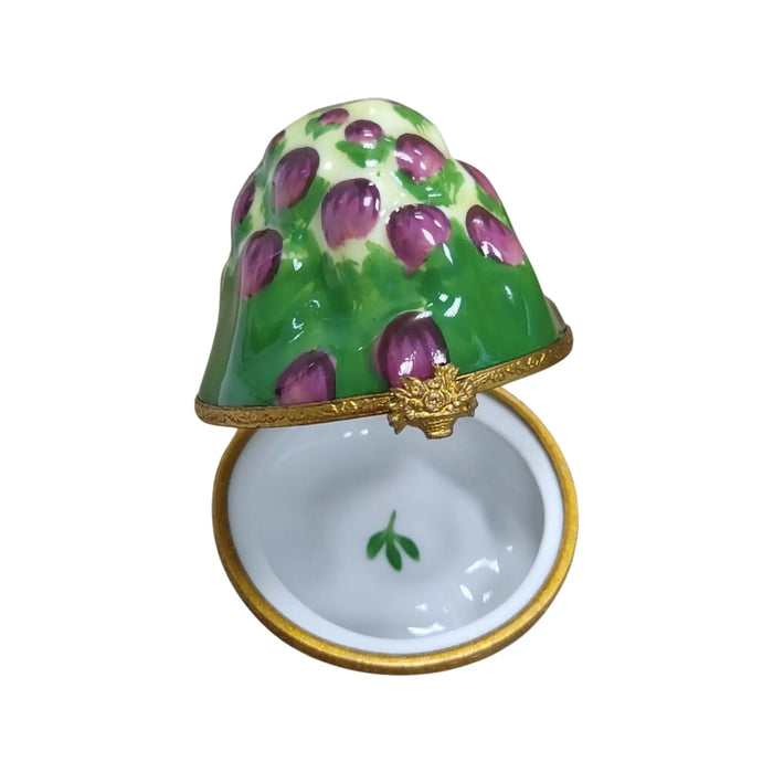 Artichoke Limoges box shown from another angle