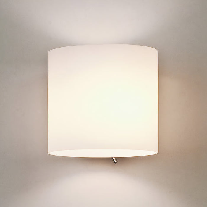 Astro Lighting 1074001 Luga White Opal Glass Switched Wall Light