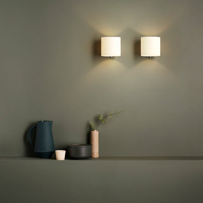 Astro Lighting 1074001 Luga White Opal Glass Switched Wall Light