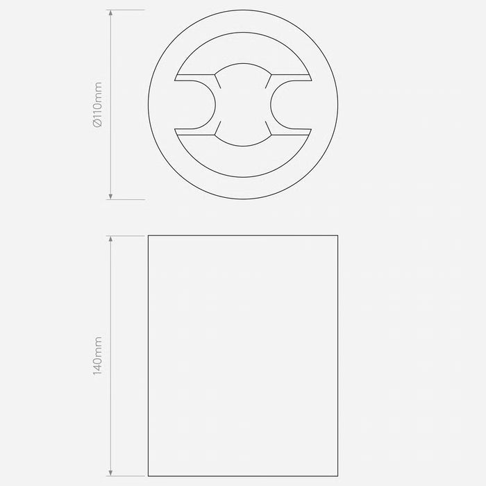 Astro Lighting 1252003 Osca Round 140 Paintable Plaster Ceiling Light