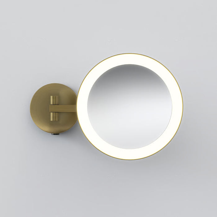 Astro Lighting 1373027 Mascali Round LED Matt Brushed Brass IP44 Mirror Light