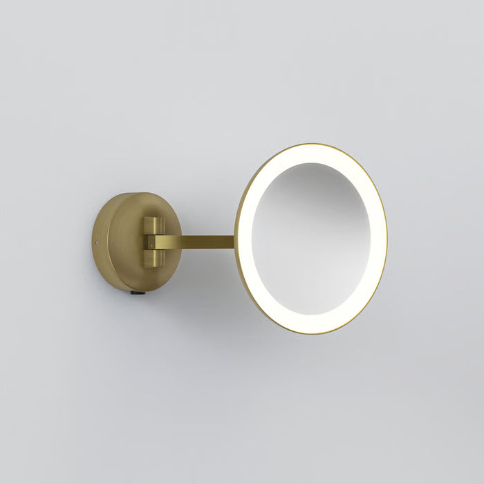 Astro Lighting 1373027 Mascali Round LED Matt Brushed Brass IP44 Mirror Light