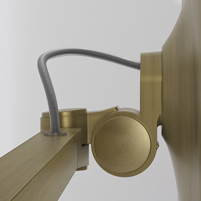 Astro Lighting 1373027 Mascali Round LED Matt Brushed Brass IP44 Mirror Light