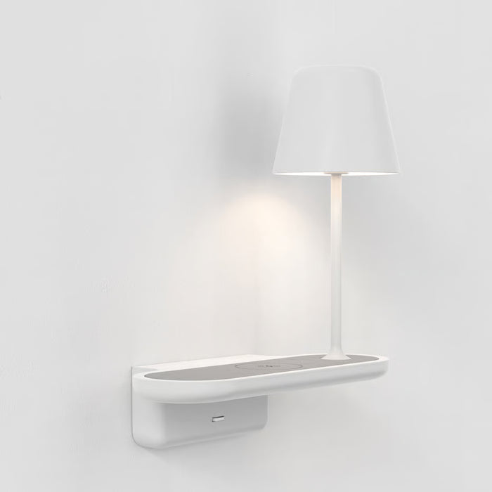 Astro Lighting 1446001 Ito Matt White Bedside Wall Light and Wireless Charger