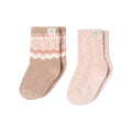 Two pairs of baby socks from the Fairisle sock set in Willow Multi