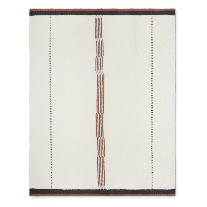 CozyChic Sorrento Stripe Throw in Cream Multi, laid flat