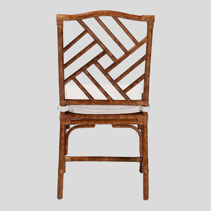 Benedict Rattan Dining Chair by bali & pari — overall view