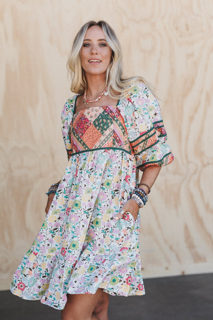 Beyond Boundaries Floral Dress - White - Pre Order
