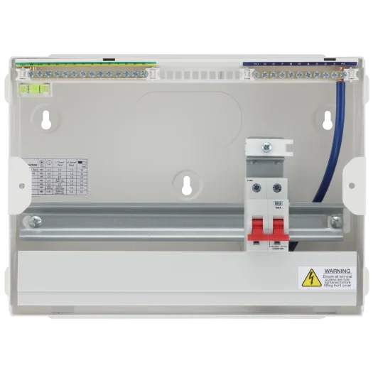 BG CF12M10-01 Consumer Unit 12 Module 10 Way Unpopulated with 100A Main Switch