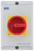 BG CPRSD432 32A 4-Pole IP65 Three-Phase Rotary Isolator Switch – 11kW