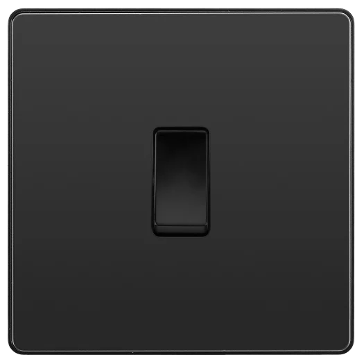 BG Evolve PCDBC12B 20A 16AX 2W Single Switch - Black Chrome