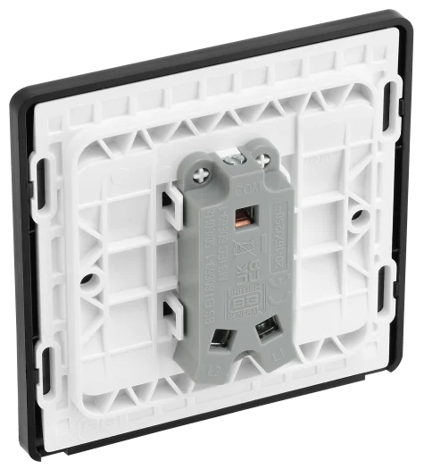 BG Evolve PCDBC12B 20A 16AX 2W Single Switch - Black Chrome