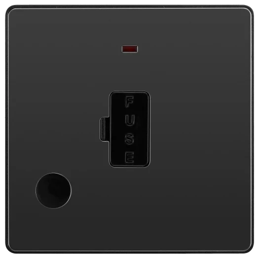 BG Evolve PCDBC54B 13A Unswitched Fused Connection Unit - Black Chrome
