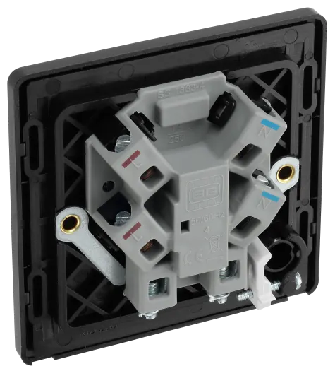 BG Evolve PCDBC54B 13A Unswitched Fused Connection Unit - Black Chrome