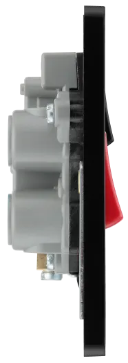 BG Evolve PCDBC70B 45A Cooker Switch with 13A Socket - Black Chrome