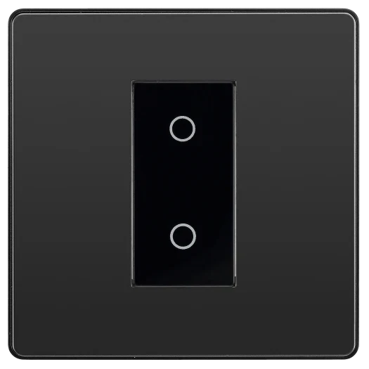 BG Evolve PCDBCTDM1B 2W Single Touch Dimmer Light Switch - Black Chrome