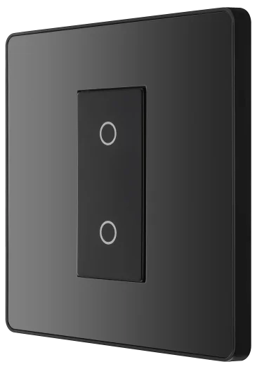 BG Evolve PCDBCTDM1B 2W Single Touch Dimmer Light Switch - Black Chrome