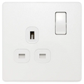 BG Evolve PCDCL21W 13A Switched Socket - Pearlescent White