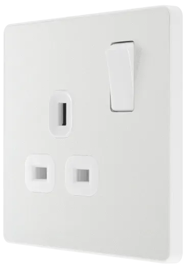 BG Evolve PCDCL21W 13A Switched Socket - Pearlescent White