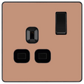 BG Evolve PCDCP21B Single 13A Switched Socket - Polished Copper