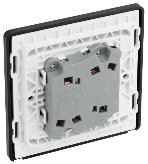 BG Evolve PCDCP42B 20A 16AX 2W Double Light Switch - Polished Copper
