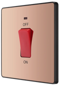 BG Evolve PCDCP74B 45A Double Pole Cooker Isolator Switch - Polished Copper