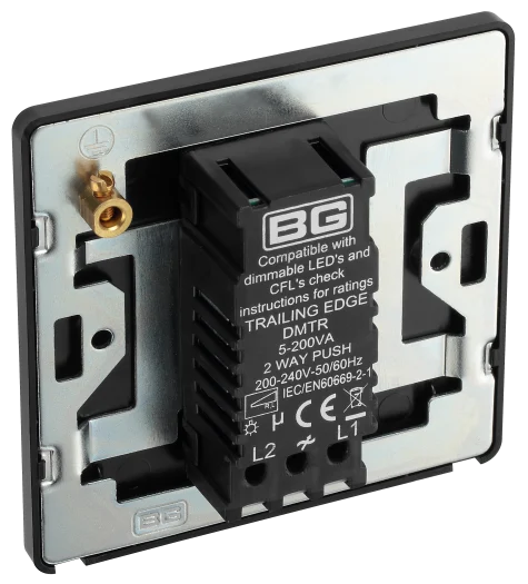 BG Evolve PCDCP81B 1G 2W 200W LED Dimmer Switch – 100W LED - Polished Copper
