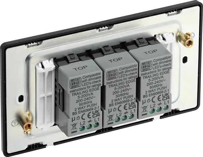 BG Evolve PCDCP83B Triple 200W Dimmer Switch - Polished Copper