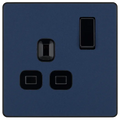 BG Evolve PCDDB21B 13A Single Switched Socket - Matt Blue