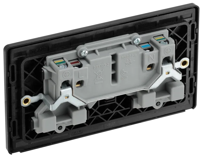 BG Evolve PCDDB22B 13A Double Switched Socket - Matt Blue