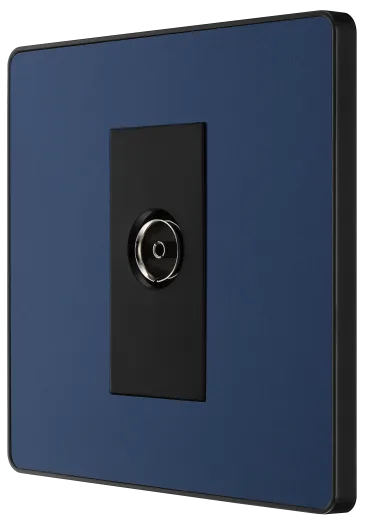 BG Evolve PCDDB60B Single Co-Axial TV/FM Socket - Matt Blue