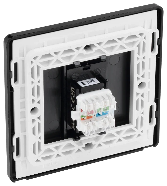 BG Evolve PCDMBRJ451B Single Telephone Socket  Matt Black