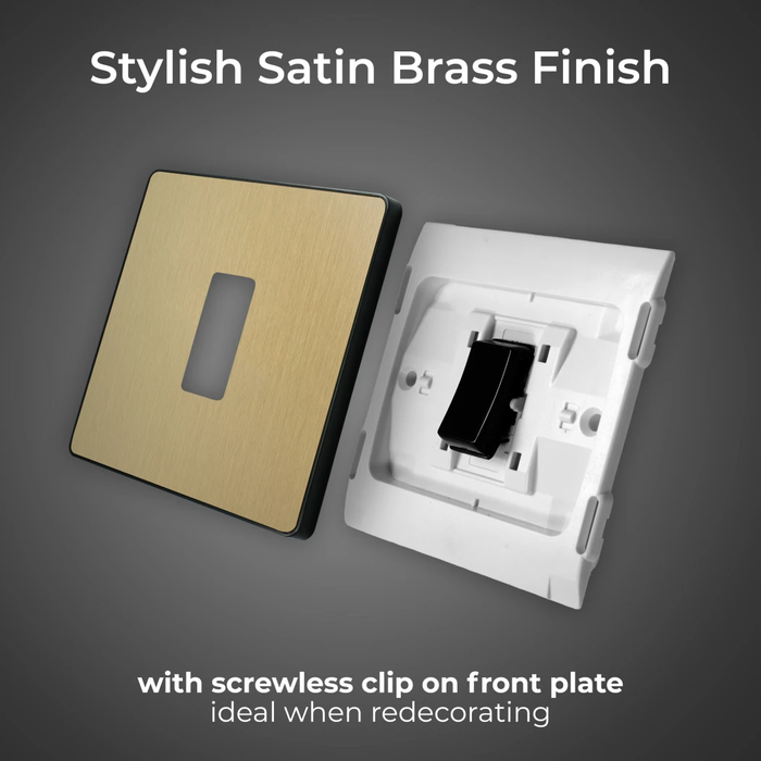 BG Evolve PCDSB12B Satin Brass 1G 2W Switch