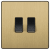 BG Evolve PCDSB42B Satin Brass 2G 2W Light Switch