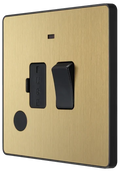 BG Evolve PCDSB52B 13A Switched Fused Spur with LED Light UK - Satin Brass