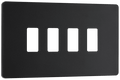 BG Evolve RPCDMB4B Matt Black 4 Module Rectangular Front Plate