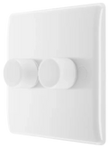 BG Smart 882M/HC 2 Gang 2 Way Double Master Smart LED Dimmer Switch – White