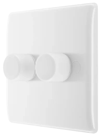 BG Smart 882M/HC 2 Gang 2 Way Double Master Smart LED Dimmer Switch – White
