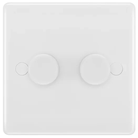 BG Smart 882M/HC 2 Gang 2 Way Double Master Smart LED Dimmer Switch – White